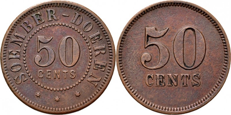 Dutch Oversea Regions
ONDERNEMINGSGELD / Plantation tokens - 50 Cents (ca. 1891...