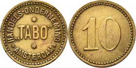Dutch Oversea Regions
ONDERNEMINGSGELD / Plantation tokens - 10 Cents z.j, HANDELSONDERNEMING AMSTERDAM, Ander particulier geld TABO centraal geplaat...