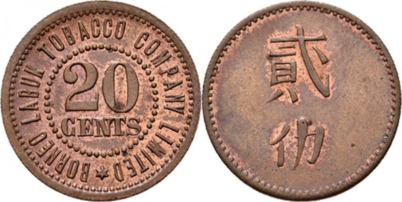 Dutch Oversea Regions
ONDERNEMINGSGELD / Plantation tokens - 20 Cents (ca. 1900...