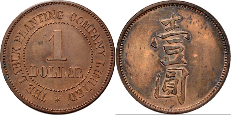 Dutch Oversea Regions
ONDERNEMINGSGELD / Plantation tokens - 1 Dollar z.j, LABU...