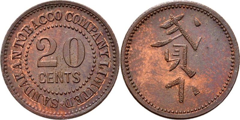 Dutch Oversea Regions
ONDERNEMINGSGELD / Plantation tokens - 20 Cents z.j, SAND...