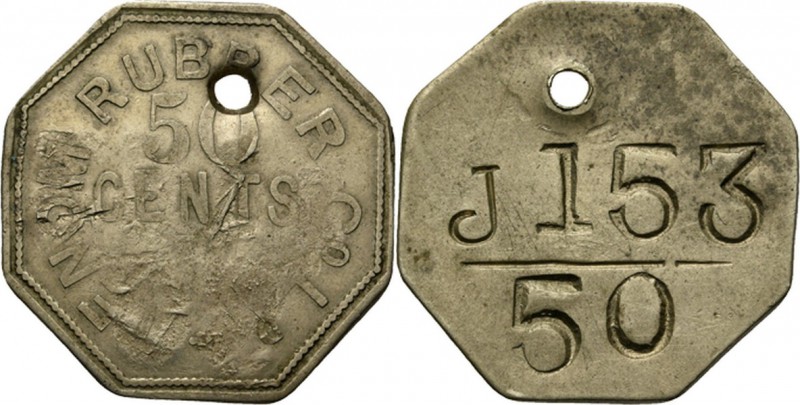 Dutch Oversea Regions
ONDERNEMINGSGELD / Plantation tokens - 50 Cents z.j, Teno...