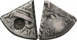 Dutch Oversea Regions
NEDERLANDS WEST-INDIË / THE DUTCH WEST-INDIES - Driekantje of 3 realen z.j. (± 1818), Silver, WILLEM I 1816–1840, CURAÇAO Spaan...