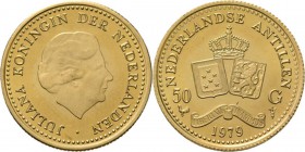 Dutch Oversea Regions
NEDERLANDS WEST-INDIË / THE DUTCH WEST-INDIES - 50 Gulden 1979, Gold, JULIANA 1948–1980, DE NEDERLANDSE ANTILLEN SINDS 1951 Hoo...