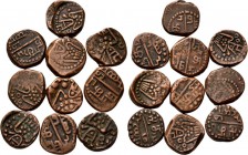 Dutch Oversea Regions
LOTS - Lot Negapatnam (10) Duit z.j. Verbasterde Kali-figuur met links °° in het veld. Kz. Tamil opschrift.Scho. 1245 Diverse k...