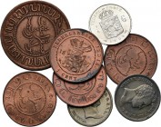 Dutch Oversea Regions
LOTS - Lot Overzee (8) O.a. Cent 1896, 1897 (2), 1912, 1/4 Gulden 1909 deels met originele muntkleur etc.. Diverse kwaliteiten
