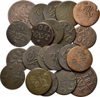 Dutch Oversea Regions
LOTS - Lot Overzee (21) Voornamelijk bestaande uit Duiten Lodewijk Napoleon, maar ook 1/2 Stuiver 1810 Z en 1811 Z. Diverse kwa...