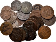 Dutch Oversea Regions
LOTS - Lot Overzee (27) Voornamelijk bestaande uit VOC-duiten en Halve Duiten, waaronder afslagen in zilver. Ook enkele stukken...