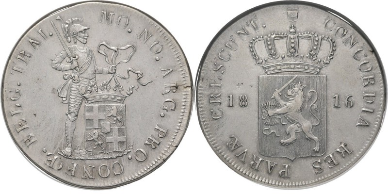 KONINKRIJK DER NEDERLANDEN - WILLEM I 1815–1840
Zilveren dukaat 1816 Staande ri...