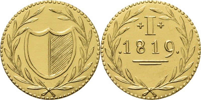 KONINKRIJK DER NEDERLANDEN - WILLEM I 1815–1840
Gouden Bleyensteinse duit 1819/...