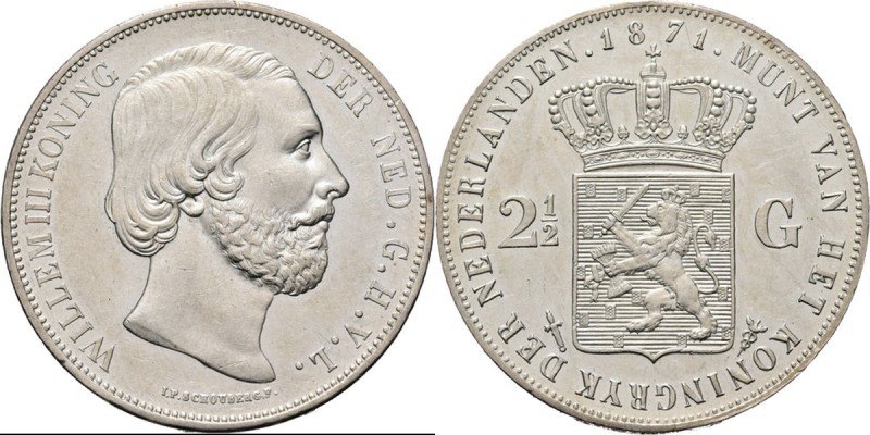 KONINKRIJK DER NEDERLANDEN - WILLEM III 1849–1890
2½ Gulden of rijksdaalder 187...