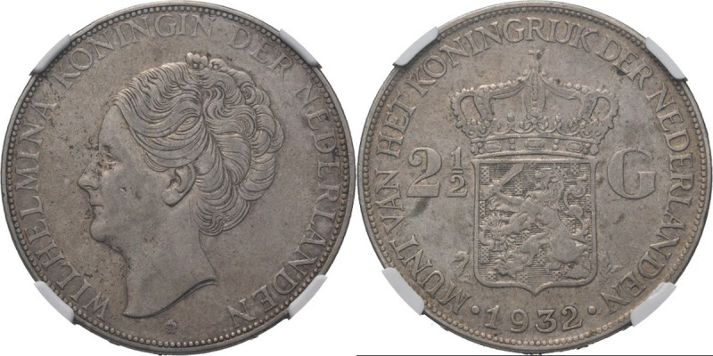 KONINKRIJK DER NEDERLANDEN - WILHELMINA 1890–1948
2½ Gulden of rijksdaalder 193...