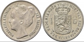 KONINKRIJK DER NEDERLANDEN - WILHELMINA 1890–1948
½ Gulden 1906 Hoofd naar links. Mt. mercuriusstaf.TYPE II b (1904–1908). ‘Kroningstype’ door P. Pan...