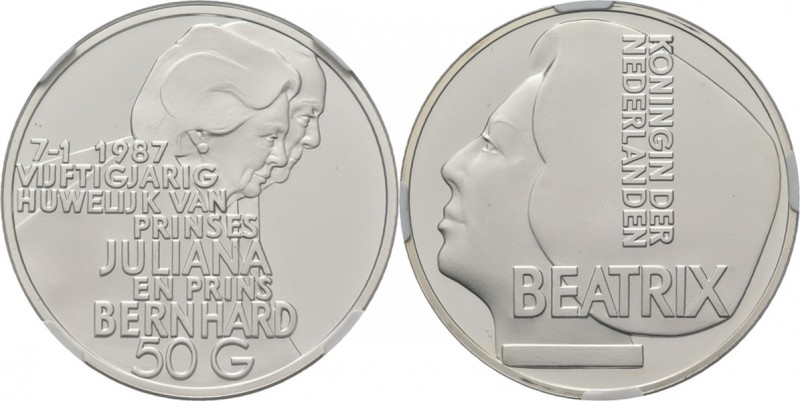 KONINKRIJK DER NEDERLANDEN - BEATRIX 1980–2013
Ontwerp 50 Gulden 1987 50 jaar h...