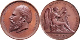 Medals
HISTORIEPENNIGEN - HISTORICAL MEDALS - 25-JARIG REGERINGSJUBILEUM VAN KONING WILLEM III 1874, by door Ed Geerts. Portret naar links. Kz. gevle...