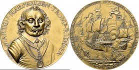 Medals
HISTORIEPENNIGEN - HISTORICAL MEDALS - DOOD VAN MAARTEN HZN. TROMP (1915)/1653, by naar Jurriaen Pool. Borstbeeld van Tromp en face. MARTEN HA...