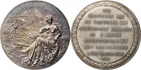 Medals
HISTORIEPENNIGEN - HISTORICAL MEDALS - SURINAME. 75 JAAR NEDERLANDSE KOLONISTEN 1920 Vrouw met hoorn van overvloed, boerenlandschap op de acht...