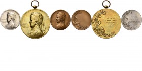 Medals
HISTORIEPENNIGEN - HISTORICAL MEDALS - PRIJSPENNING H.M. EMMA KONINGIN MOEDER (3) (1909), by door J.C. Wienecke. Borstbeeld naar links. Kz. la...