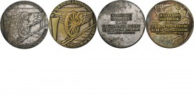 Medals
HISTORIEPENNIGEN - HISTORICAL MEDALS - STAKING VAN DE NEDERLANDSE SPOORWEGEN IN 1944 (2) (1945), by door (J.Ph. v. Zegveld). Gevleugeld wiel d...