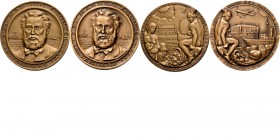 Medals
HISTORIEPENNIGEN - HISTORICAL MEDALS - CURAÇAO. MADURO & SONS 100 en 125 JAAR 1937 en 1962, by door Ruotolo. Aanziend portret van de stichter ...