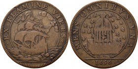 Medals
JETONS - REKENPENNINGEN - DRAPIERS ET TISSERANDS DE LAINES. 1656, FRANCE Ship to left. Rev. beehive.Feuardent 4796. Amost very fine