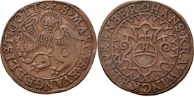 Medals
JETONS - REKENPENNINGEN - Nürnberg-Rechenpfennige n.d, GERMANY Hans Krauwinckel (1586-1635). Lion of Saint Mark. Rev. globus cruciger in trefo...