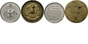 Medals
GILDEN, BRANDWEER, SCHUTTERIJ en AANVERWANTE PENNINGEN / VARIA / MEREAUX - BURGERWEESHUIS. (z.j.)/1746, AMSTERDAM De Heilige Geest als duif me...