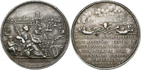 Medals
VROEDSCHAPS-RAADSPENNINGEN ATTENDANCE TOKENS - JENTONS DE PRÉSENCE - VROEDSCHAPSPENNING 1714, by door (Van Dishoeck)., ROTTERDAM Stedenmaagd m...