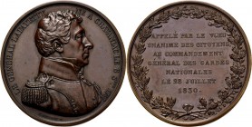 Medals
Foreign Medals - LE GENERAL LAFAYETTE 1830, by by F. Caunois., FRANCE Uniformed bust right. Rev. 7 lines of text within wreath.Slg. Julius 385...