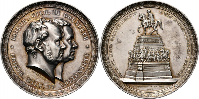 Medals
Foreign Medals - UNVEILING MONUMENT FREDERICK THE GREAT 1851, by by C. R...