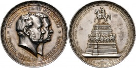 Medals
Foreign Medals - UNVEILING MONUMENT FREDERICK THE GREAT 1851, by by C. Rauch und H. Bubert. , GERMANY Conjoined heads right. Rev. the monument...