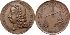 Medals
Foreign Medals - LIFTING OF THE SIEGE OF ALESSANDRIA. 1746, SARDINIA Bust left CAR· EM· D· G· REX SAR· CYP· ETIER. Rev. a balance scale, a hex...