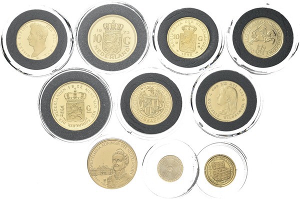 Medals
LOTS - Lot penningen Nederland (10) Voornamelijk bestaande uit gouden na...