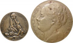 Medals
LOTS - Lot Penningen (2) Beide penningen van Chris van der Hoef uit 1923. Diverse kwaliteiten