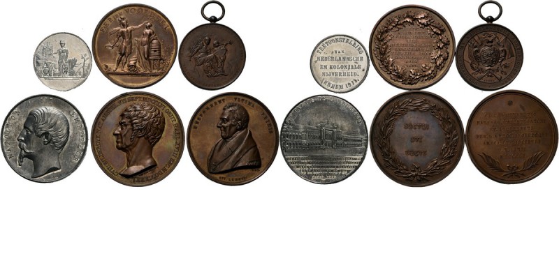 Medals
LOTS - Lot Penningen (6) O.a. 1831. OVERLIJDEN VAN MR. WILLEM BILDERDIJK...