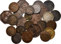 Medals
LOTS - Lot diverse penningen (25) Gevarieerd materiaal, waaronder buitenlands. Diverse kwaliteiten