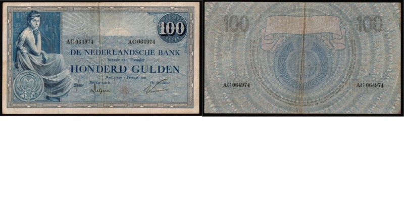 Paper money
Netherlands - 100 Gulden type 1921 Bankbiljet ‘Grietje Seel’. ht: D...