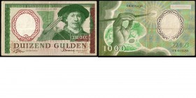 Paper money
Netherlands - 1000 Gulden type 1956 Bankbiljet ‘Rembrandt’ ht: De Jong - Holtrop. 15 juli 1956. sn: 2 letters 6 cijfers. Serienummer: CE ...