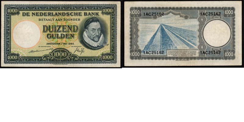 Paper money
Netherlands - 1000 gulden type 1945 Bankbiljet ‘Willem van Oranje’....