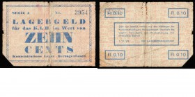 Paper money
Netherlands - 10 Cents 1 november 1943, KAMPGELD WW II, VUGHT - HERZOGENBUSCH Lagergeld Konzentrationslager Herzogenbusch Zehn Cents. Bla...