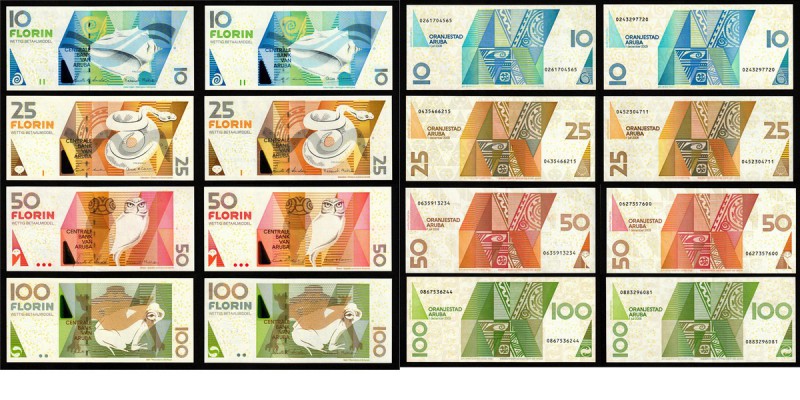 Paper money
LOTS - Lot Aruba (8) Consisting of: 10 Florin 2003 (P. 16a), 10 Flo...