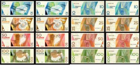 Paper money
LOTS - Lot Aruba (8) Consisting of: 10 Florin 2003 (P. 16a), 10 Florin 2008 (P. 16c), 25 Florin 2003 (P. 17a), 25 Florin 2008 (P. 17b), 5...