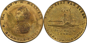 "1841" (1840) William Henry Harrison Campaign Medal. DeWitt-WHH 1840-43, HT-817. Brass. AU-58 (PCGS).
24 mm.
PCGS# 616308.
From the Sydney F. Marti...