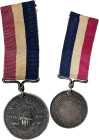 1862 Union League Political Medal. DeWitt-U 1862-3. Silver. About Uncirculated.
34 mm. 297.0 grains. Pierced for suspension with jump ring attached t...