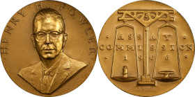 1966 United States Assay Commission Medal, JK AC-110, Rarity-7, Bronze, Specimen-64 (PCGS), accompanied by original Presidential appointment document ...