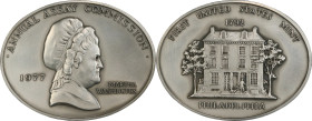 1977 United States Assay Commission Medal. JK AC-121. Rarity-2. Pewter. Specimen-63 (PCGS).
76 mm x 60 mm, oval. This medal is a footnote to the 179-...