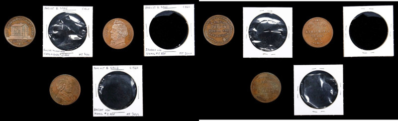 Lot of (3) Augustus B. Sage Tokens. Copper. Plain Edge.
Included are: Odds and ...