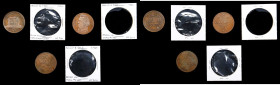 Lot of (3) Augustus B. Sage Tokens. Copper. Plain Edge.
Included are: Odds and Ends : "1840" (1860s) No. 2, Old Sugar House, Liberty Street, N.Y., Se...