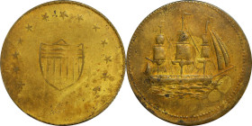 MARYLAND. Baltimore. Undated (1830-1836) Baltimore Token. Rulau-E Md 8. Rarity-5. Brass. Plain Edge. Thin Planchet. MS-61 (PCGS).
23 mm.
PCGS# 93040...