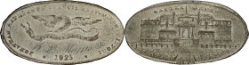 NEW YORK. New York 1825 John Rathbone & Francis B. Fitch, Castle Garden Pass. Rulau-E NY 654A. Brass, Silvered. EF-45 (PCGS).
Named to W.L. MORRIS, 3...